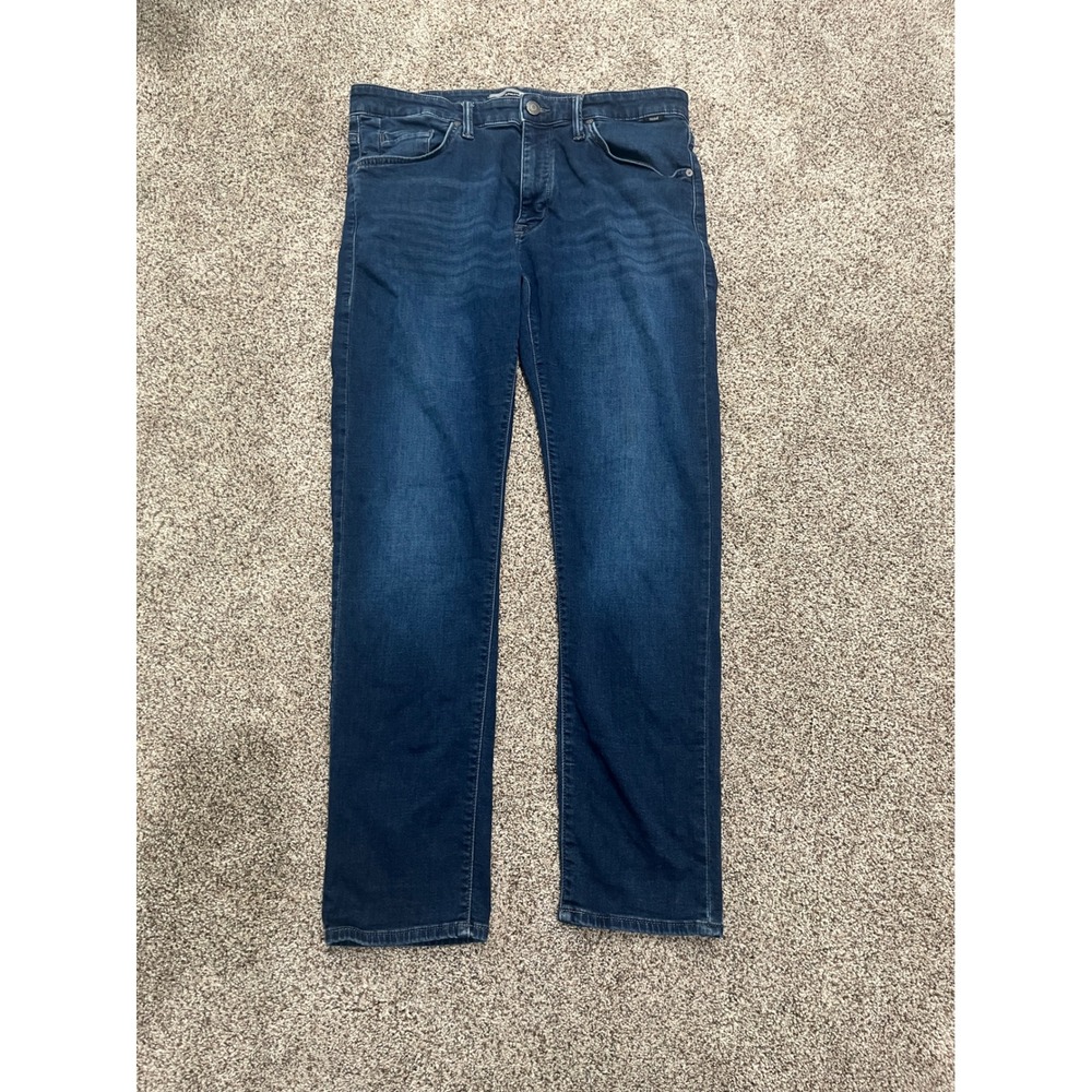 Mavi Jake Slim Leg Athletic Denim Jeans Mens 34x30 Dark Wash Stretch Blue
